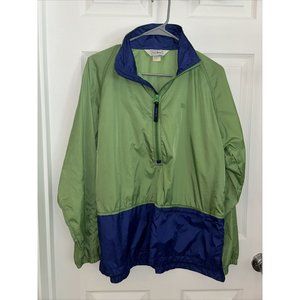 LL Bean Jacket Womens M Reg Yellow Lightweight Wind Rain  FG85 Nylon Zip